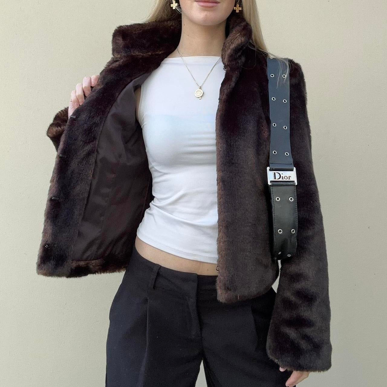 Brown Faux fur jacket