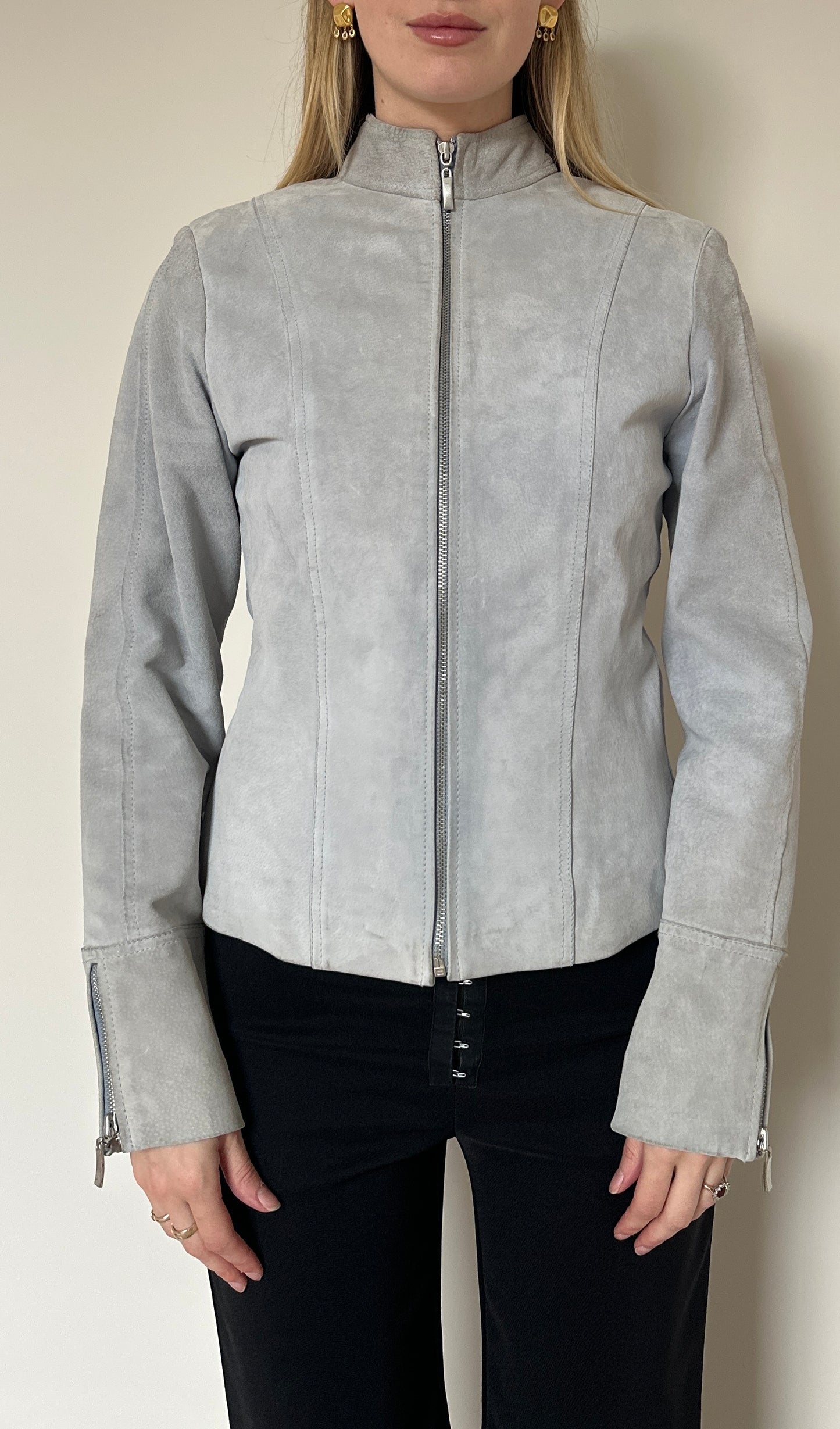 Vintage Blue Suede Jacket
