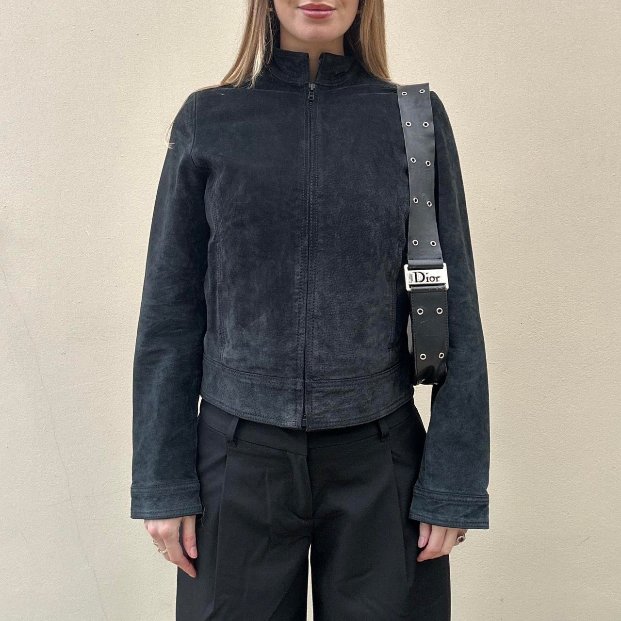 Vintage 00s black suede jacket