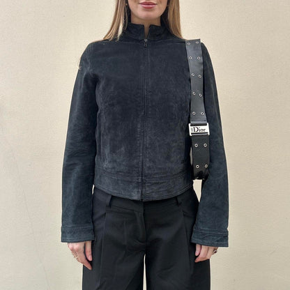 Vintage 00s black suede jacket