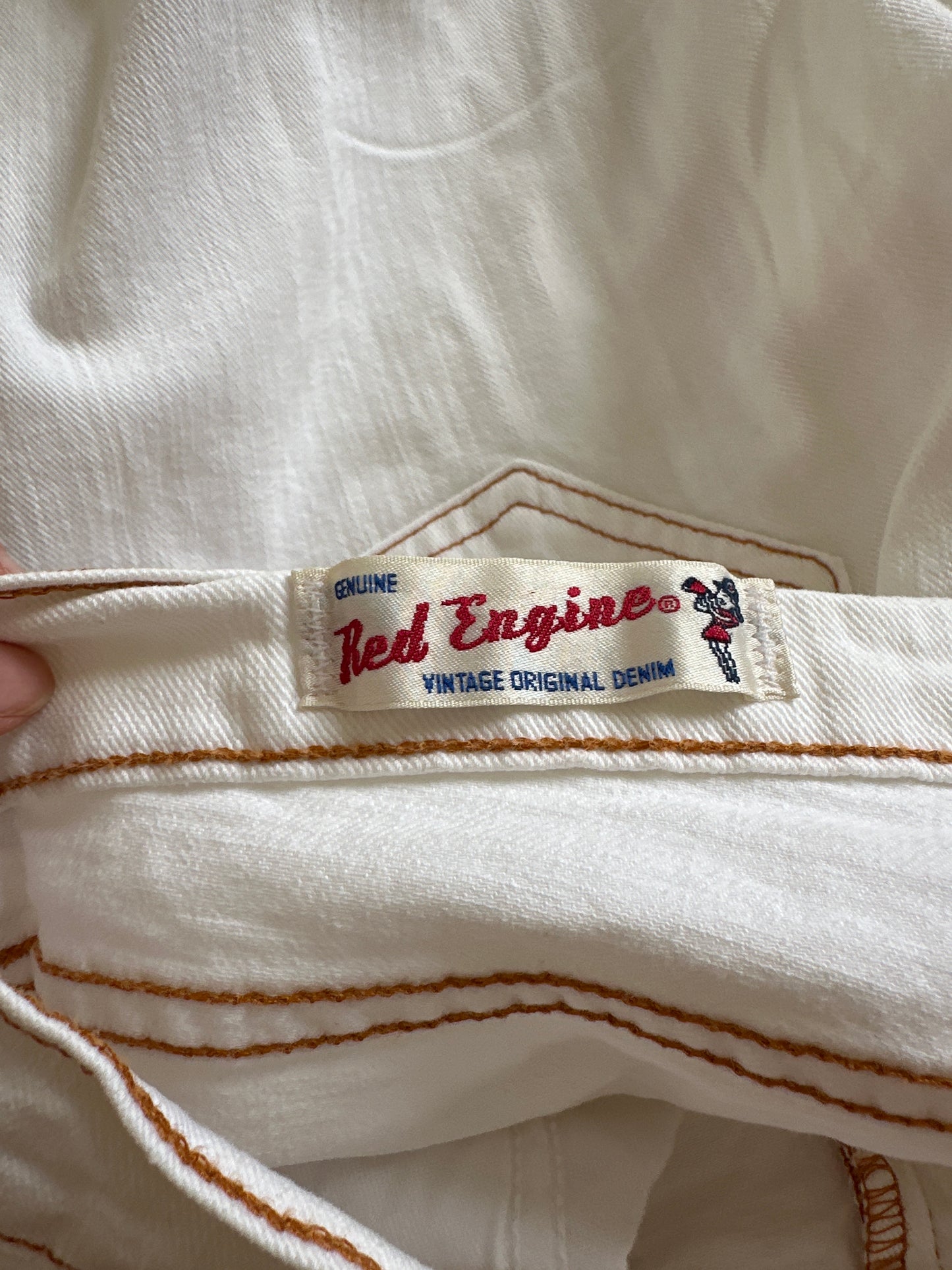Vintage white low waisted flare jeans