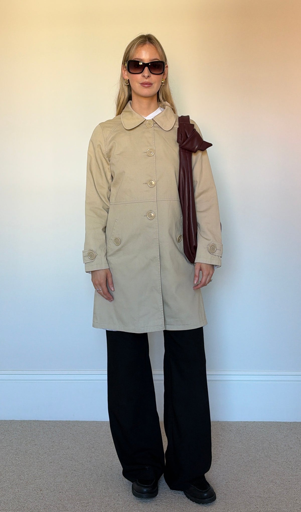 Vintage beige trench coat