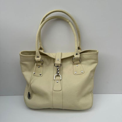 Cream leather bag