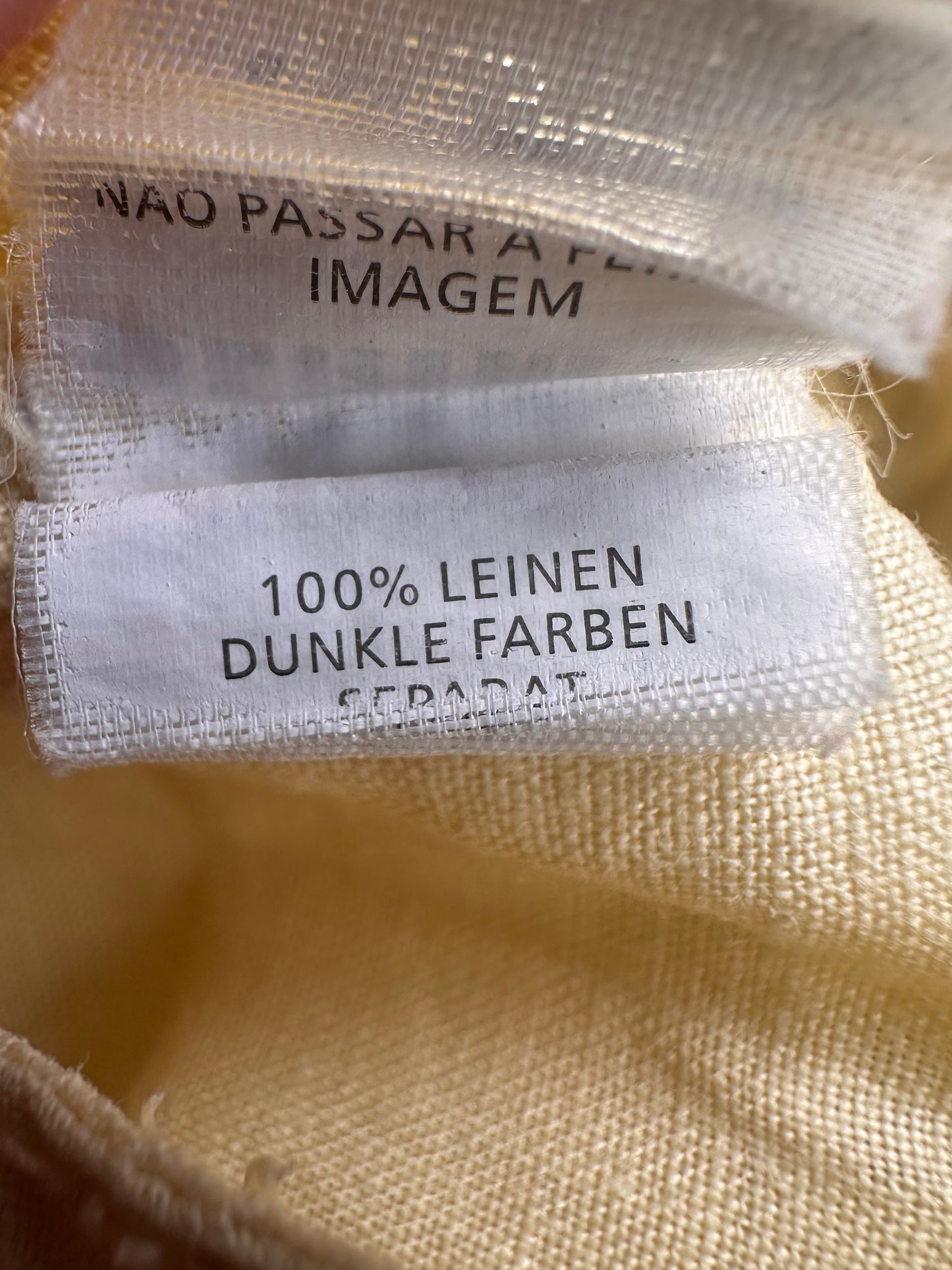 SALE vintage linen butter yellow capris