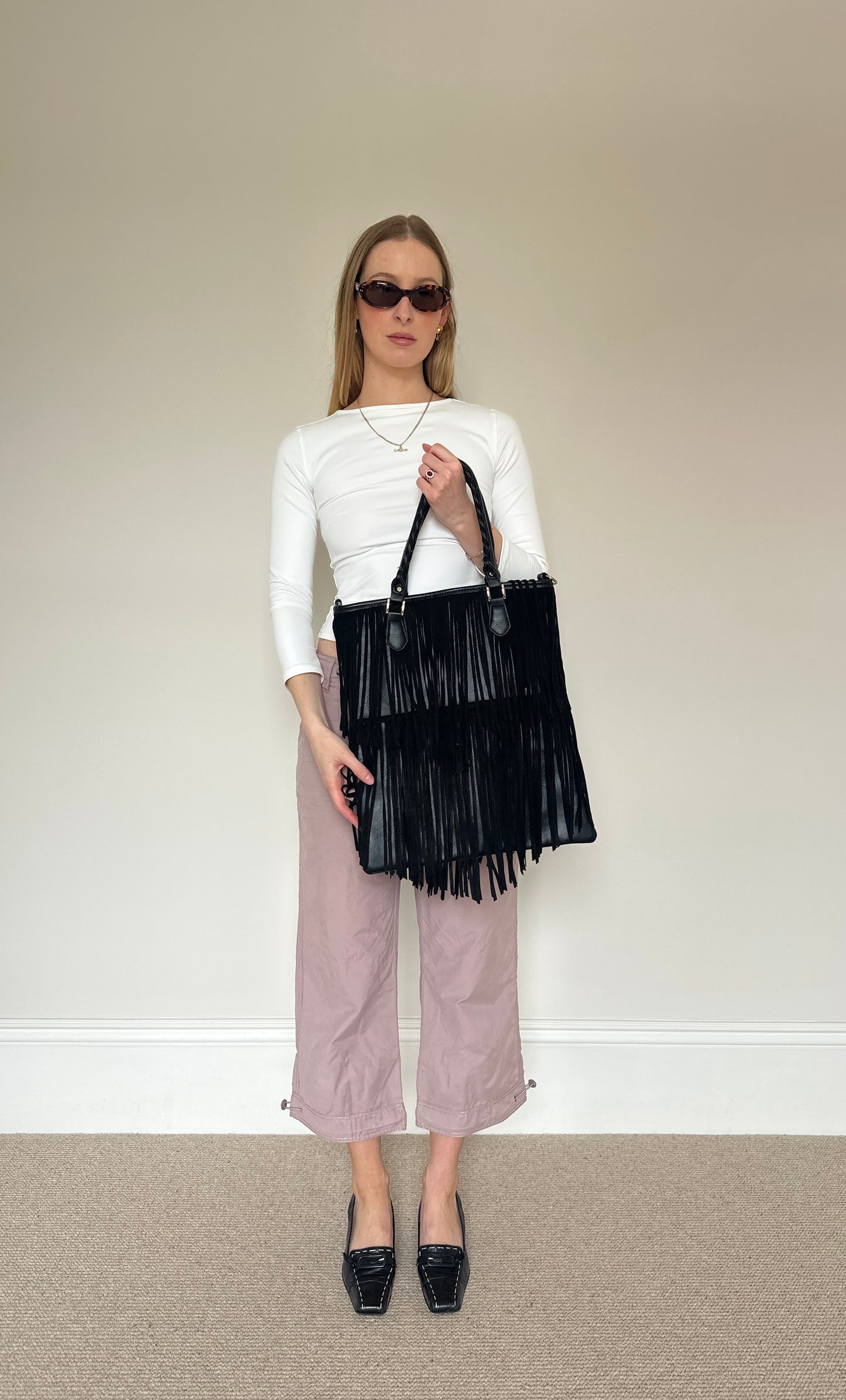Vintage Tassle suede bag