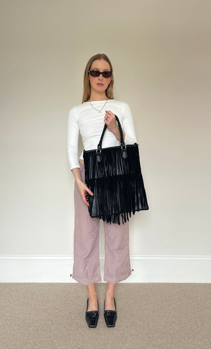 Vintage Tassle suede bag