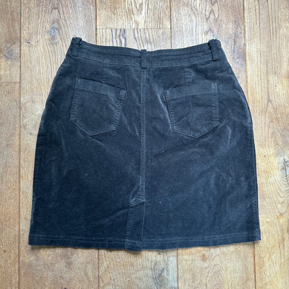 Brown velour skirt M