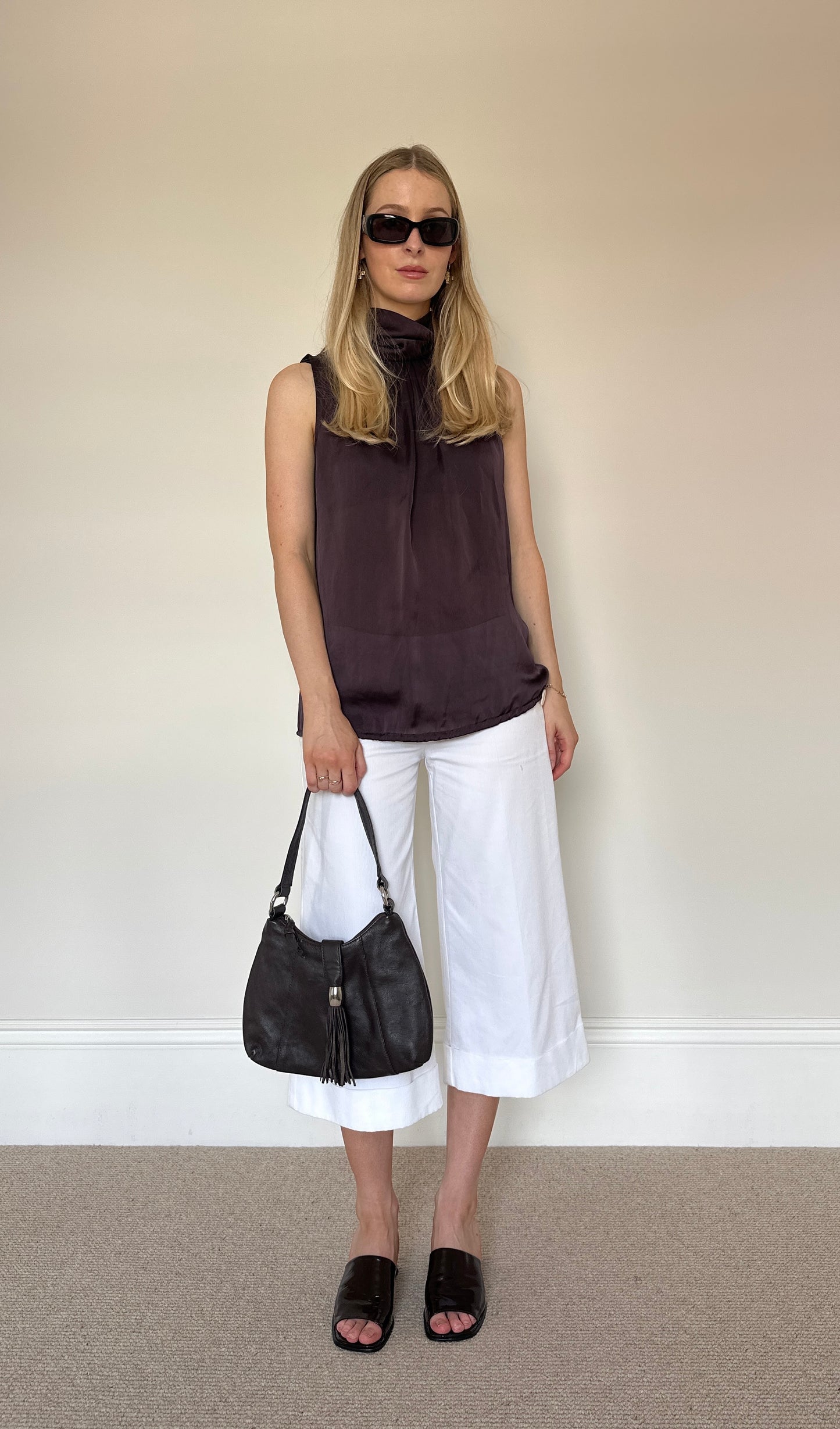 Vintage brown Tassle leather bag