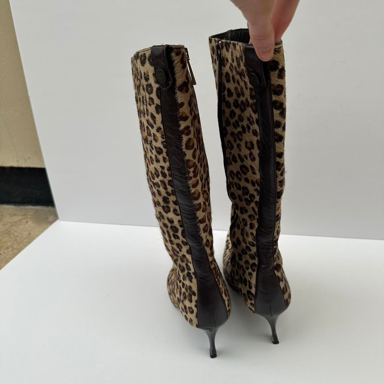 Vintage Karen Millen leopard boots