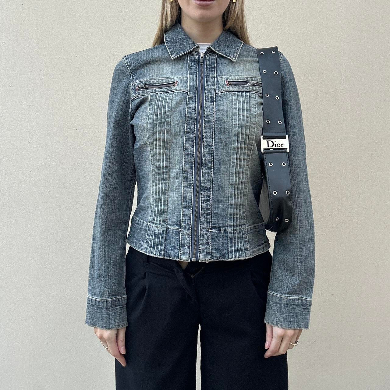 Vintage 00s denim zip jacket