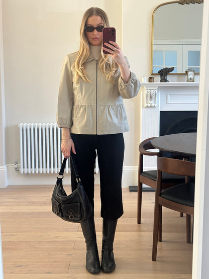 Vintage mushroom leather jacket