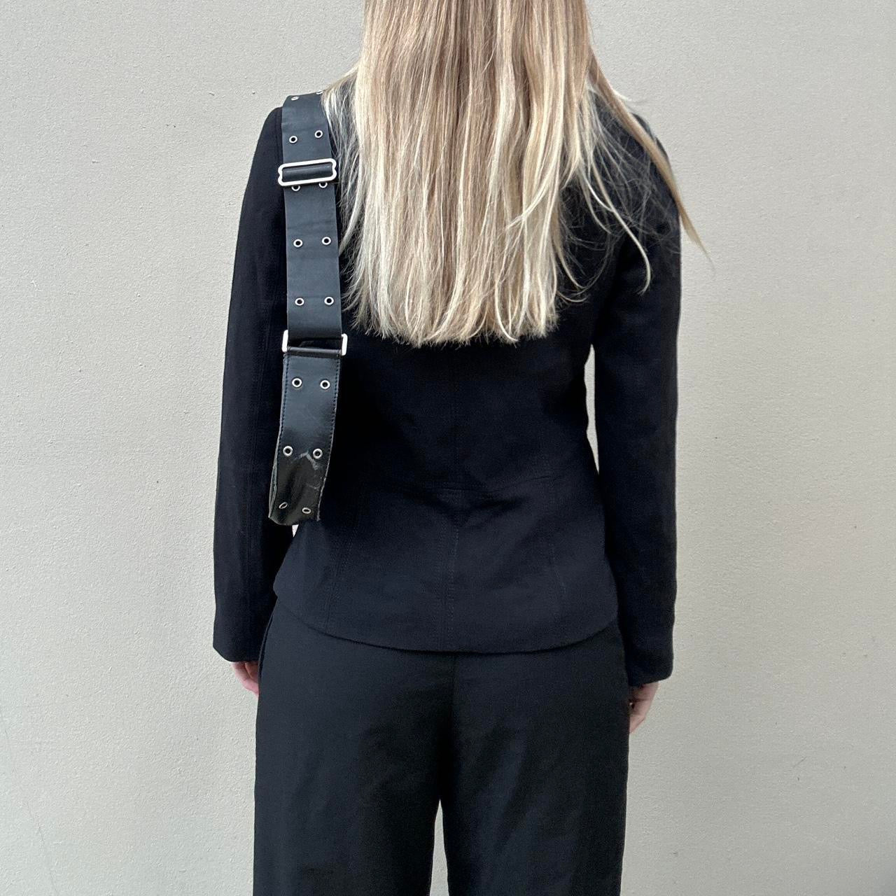 Vintage black double zipper jacket