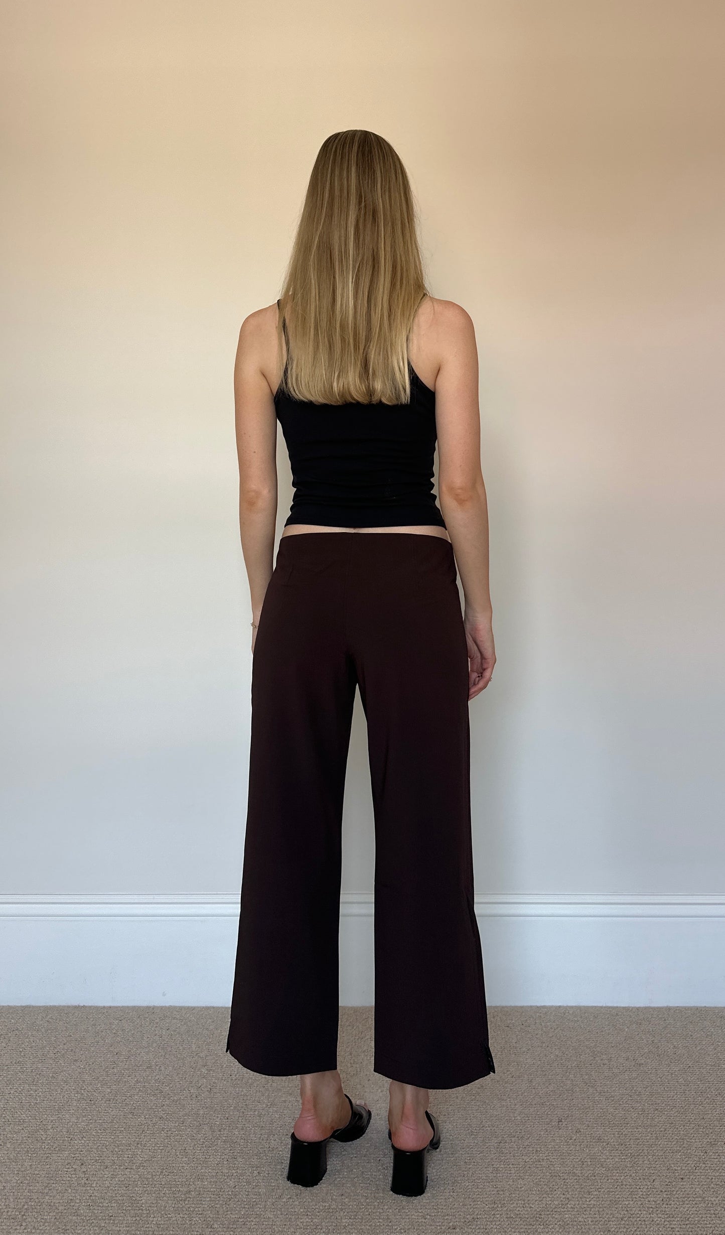 Brown capri trousers