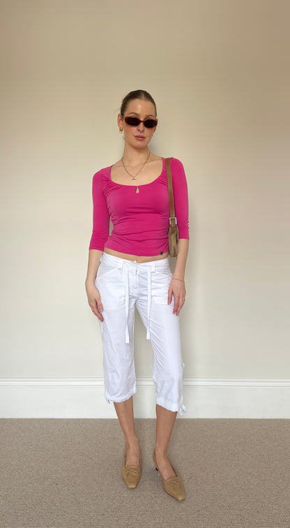 Vintage white Capri trousers