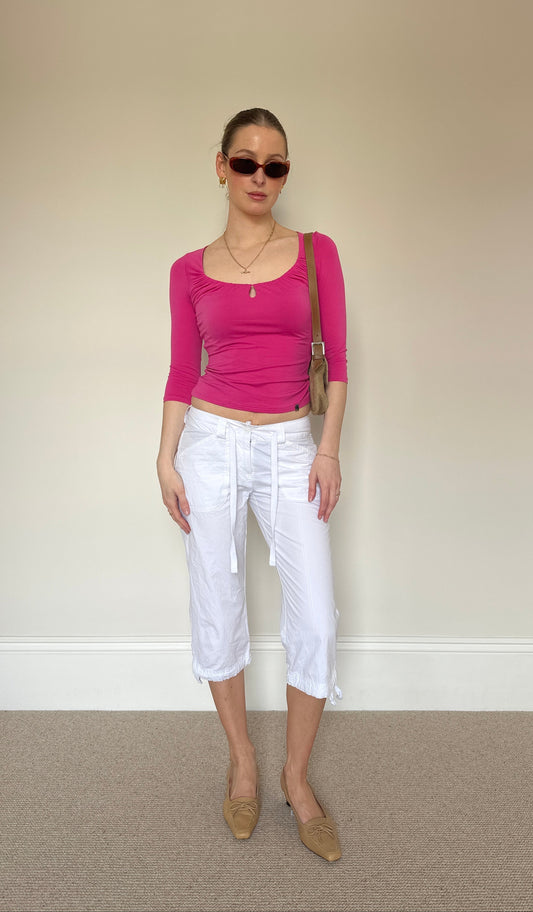 Vintage white Capri trousers