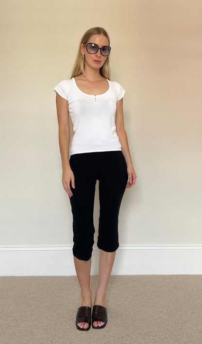 Vintage knit mother of pearl top