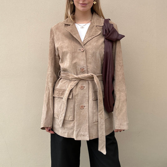 Vintage camel suede jacket