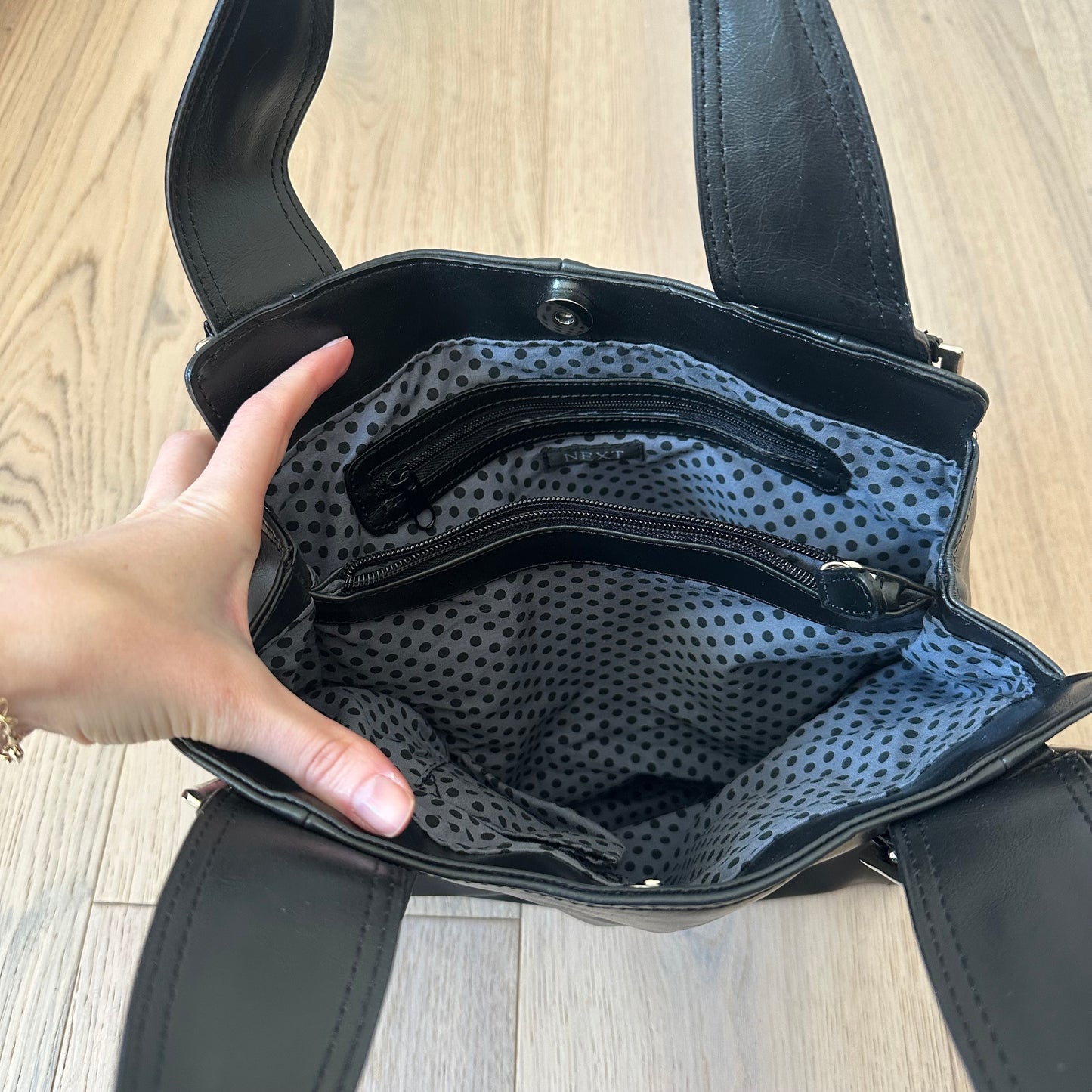 Vintage black buckle bag