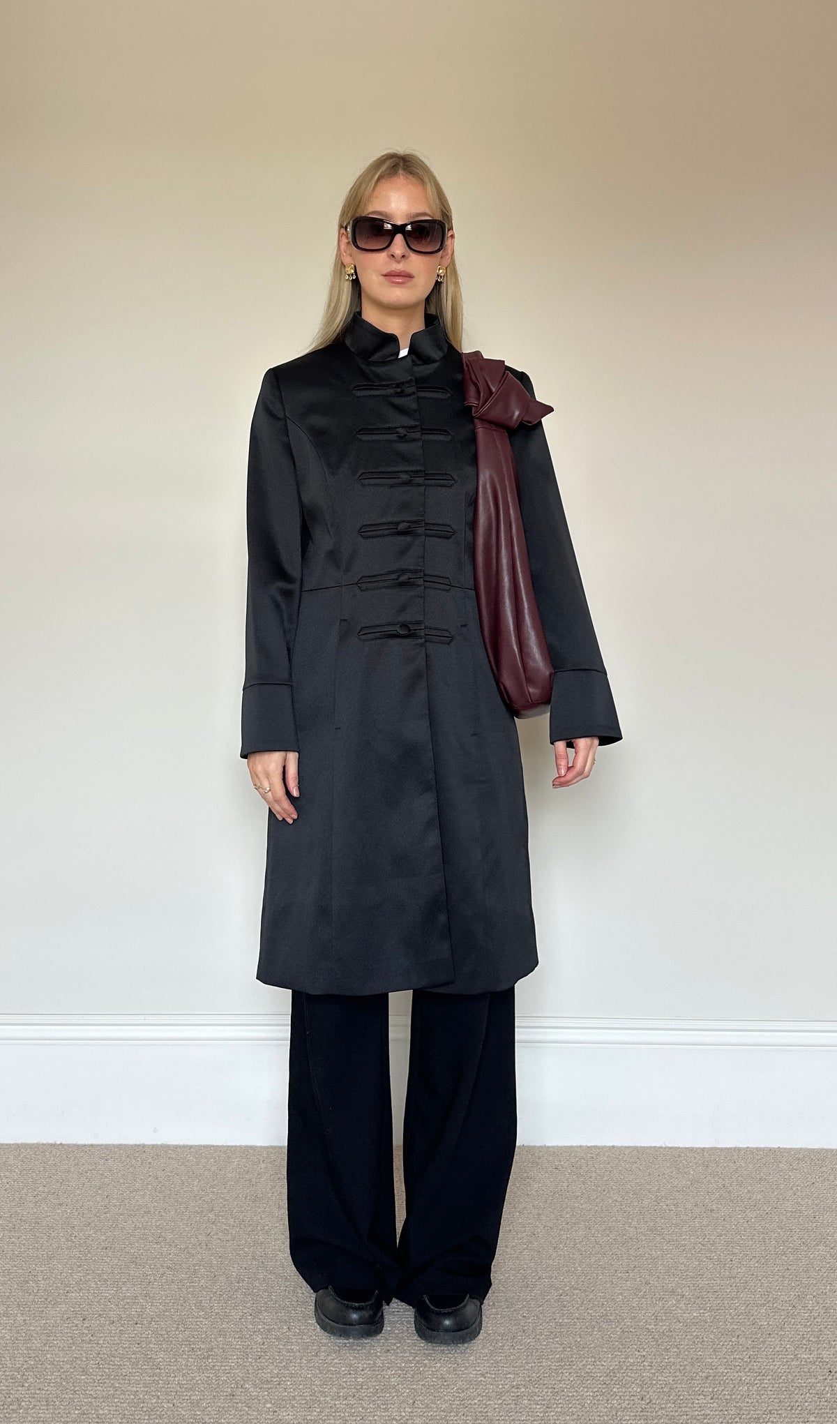Vintage frog clasp trench coat