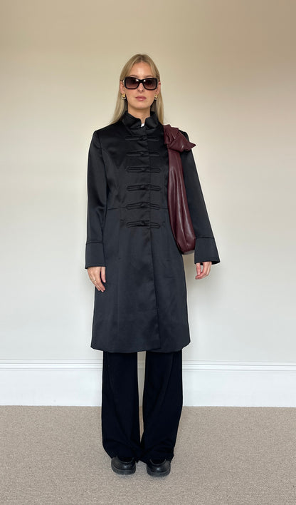 Vintage frog clasp trench coat