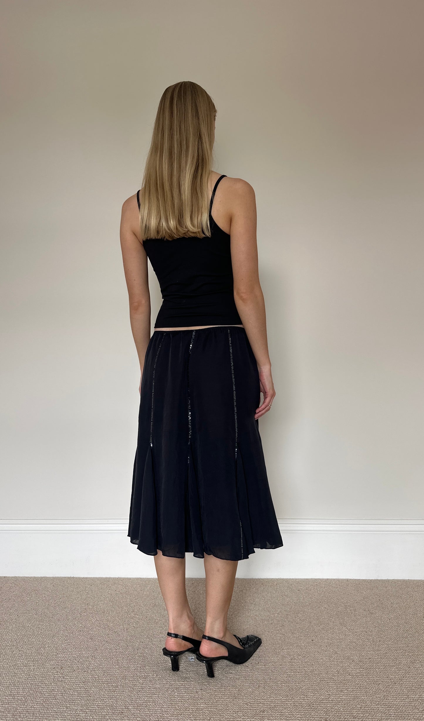 100% Silk Sequin Skirt