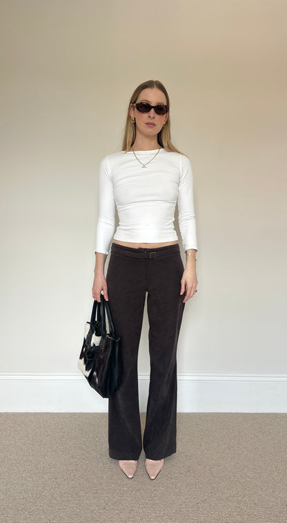 Vintage brown suedette trousers