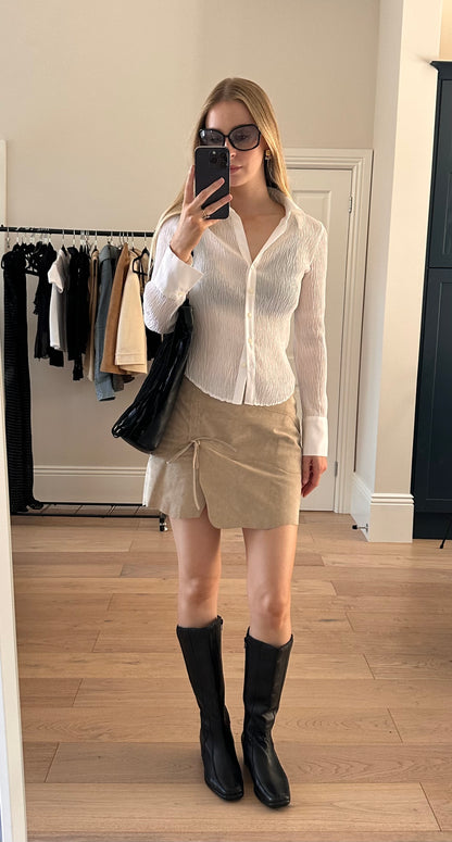 Faux leather boots