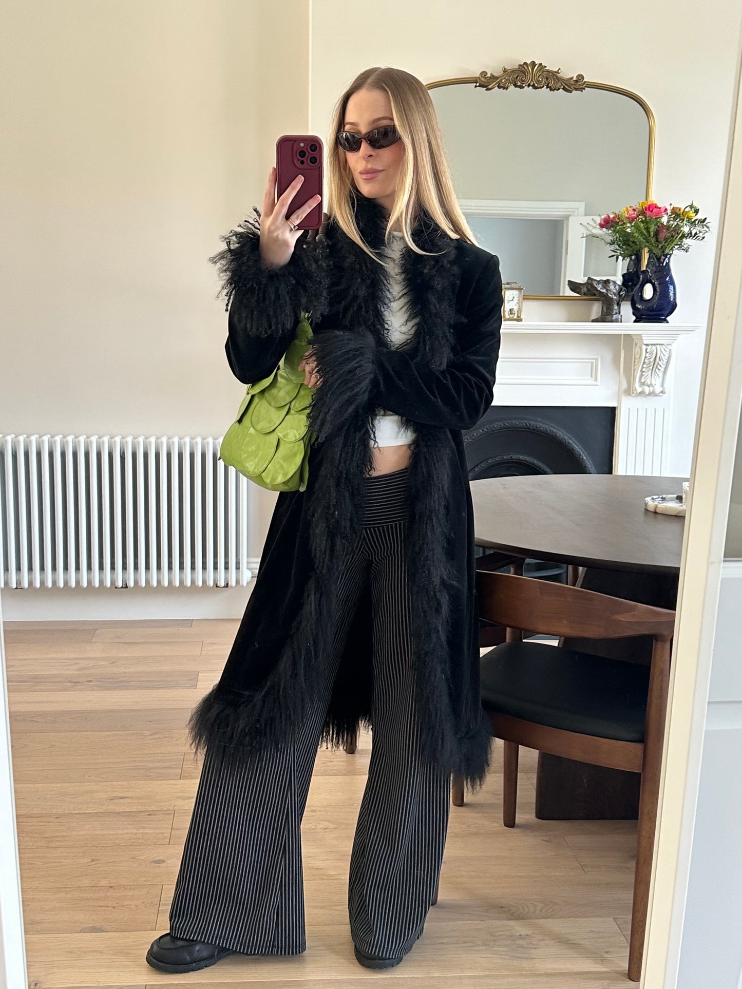 Vintage Mongolian afghan coat