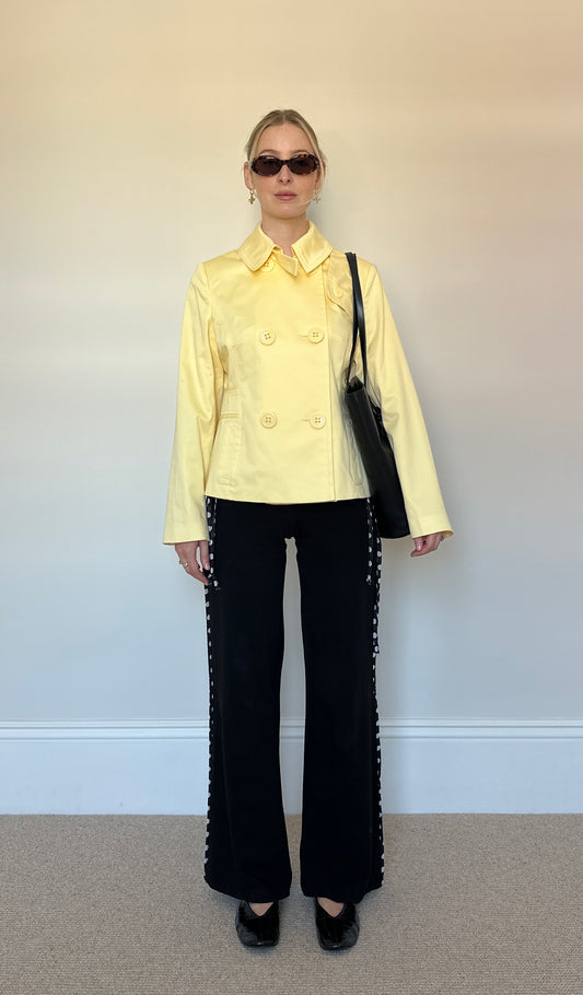 Butter Yellow Pea Coat