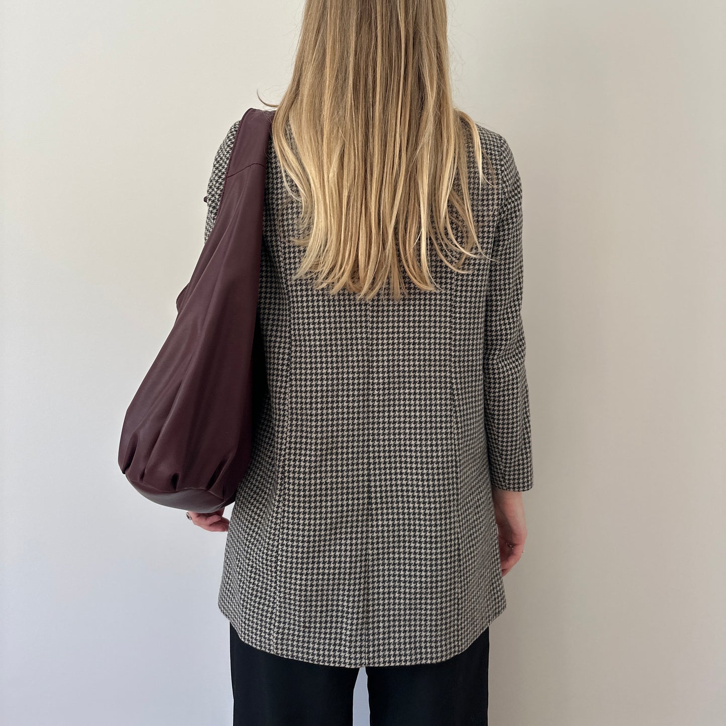 Vintage dogtooth pea coat