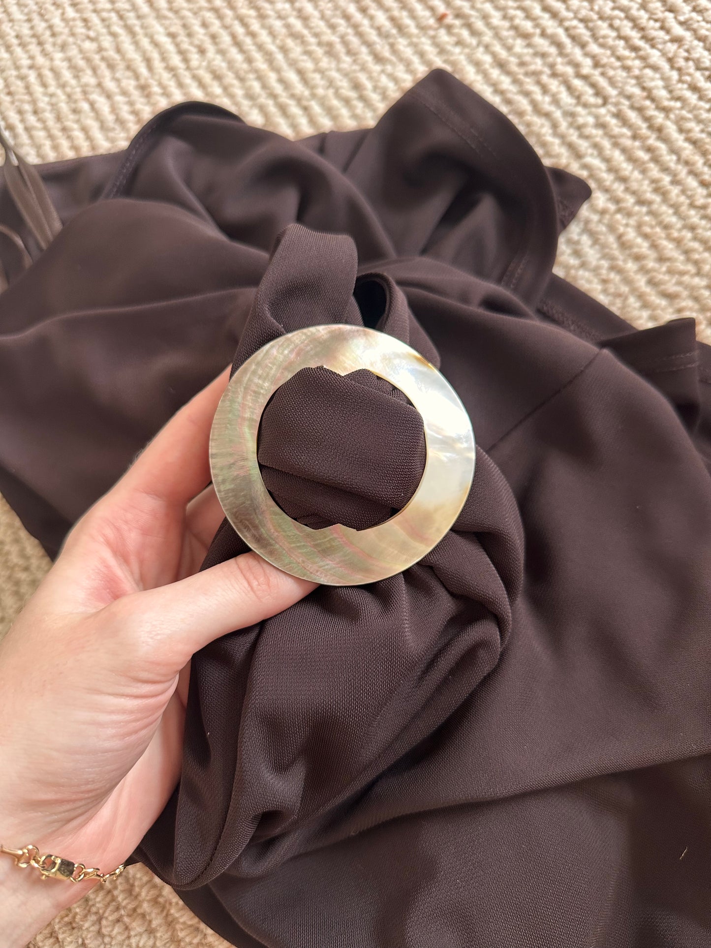 Vintage brown o-ring dress