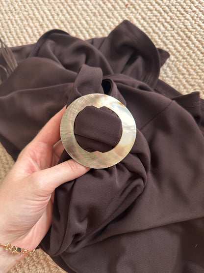 Vintage brown o-ring dress