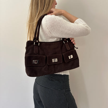 Vintage brown suede bag
