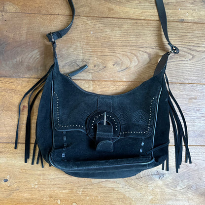 Vintage suede tassel bag