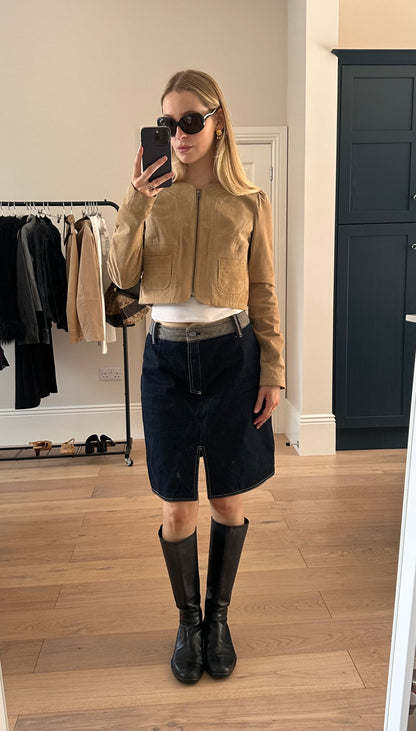 Vintage camel suede jacket