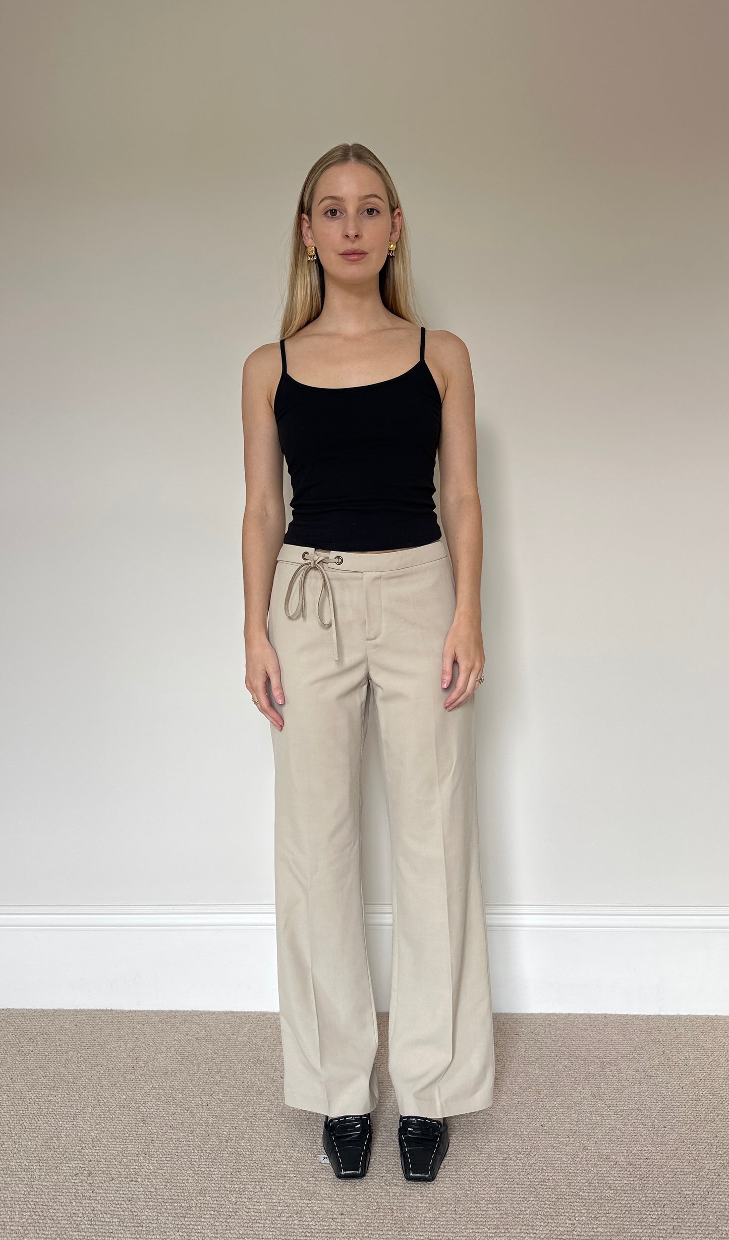 Vintage side tie trousers