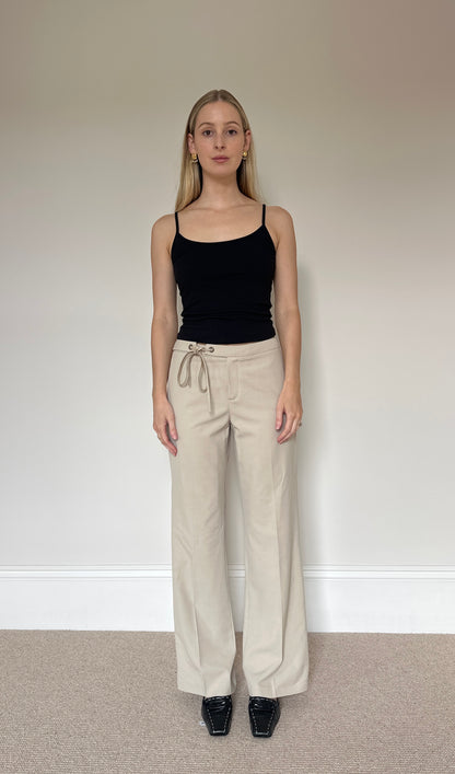 Vintage side tie trousers