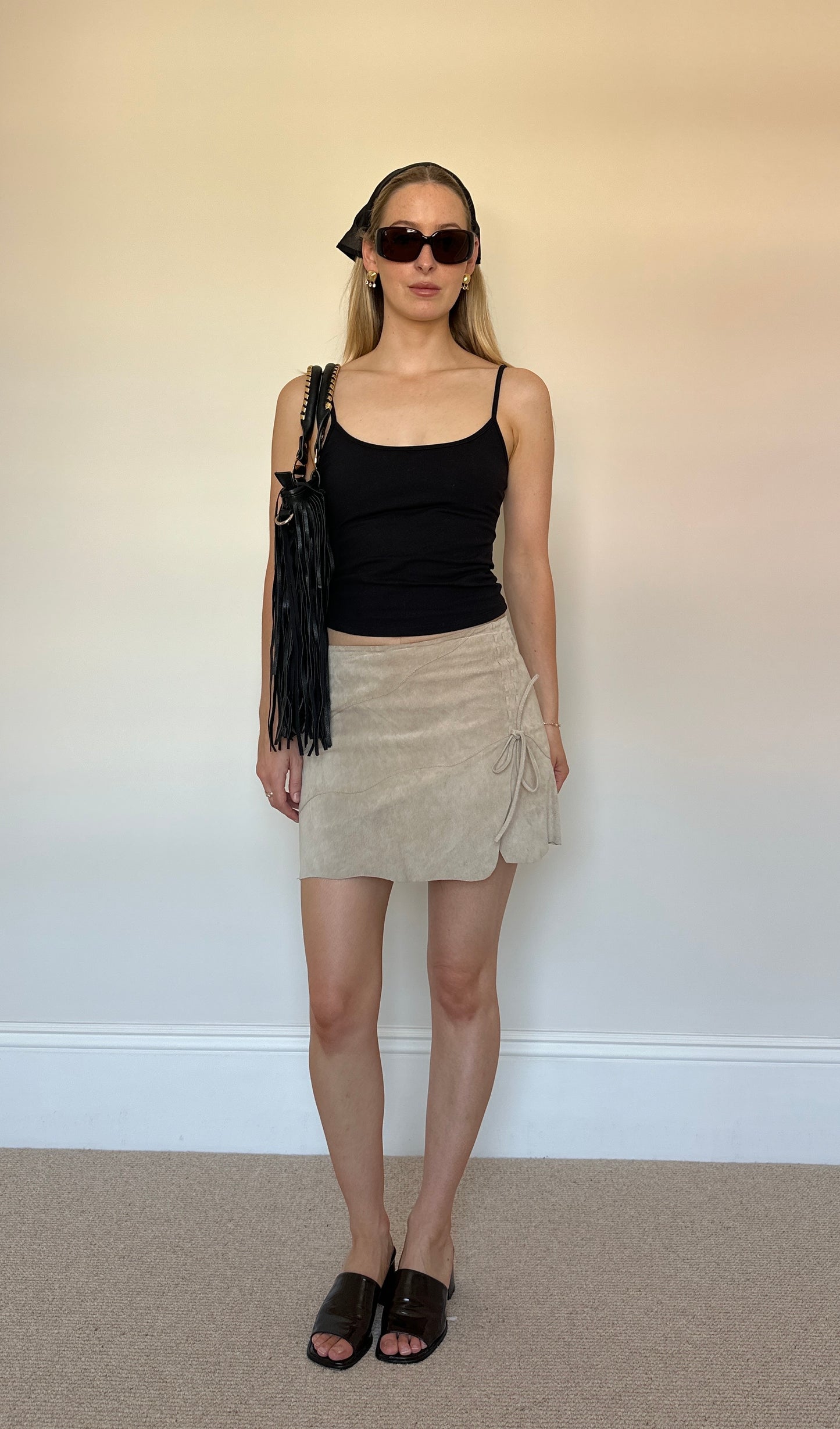 Vintage Real Suede Mini skirt