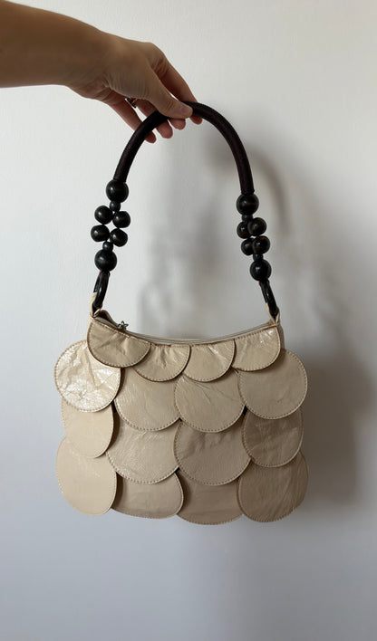 Vintage cream disc bag