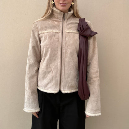 Vintage suede & sherpa jacket
