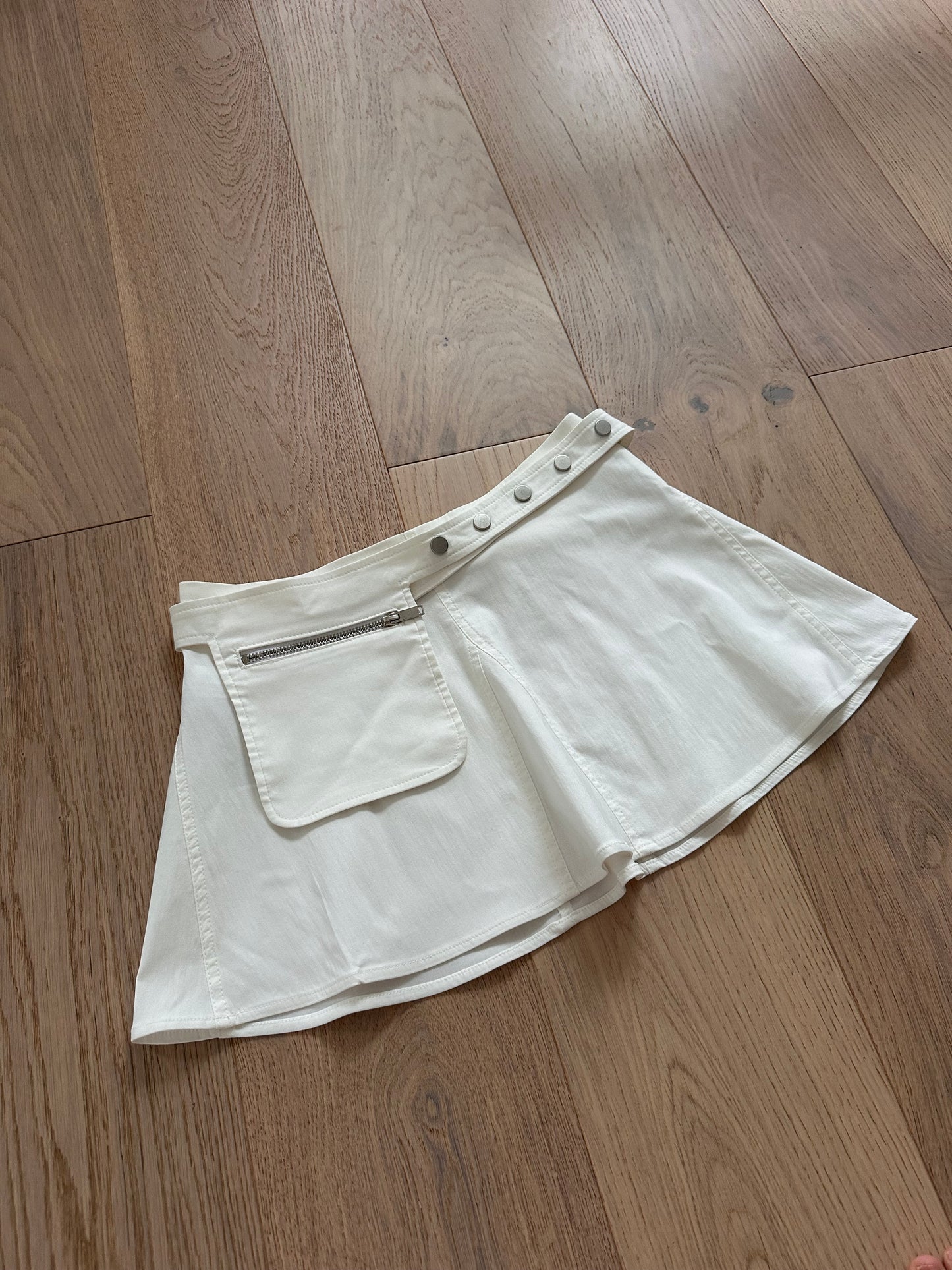 SALE mango white belted skirt