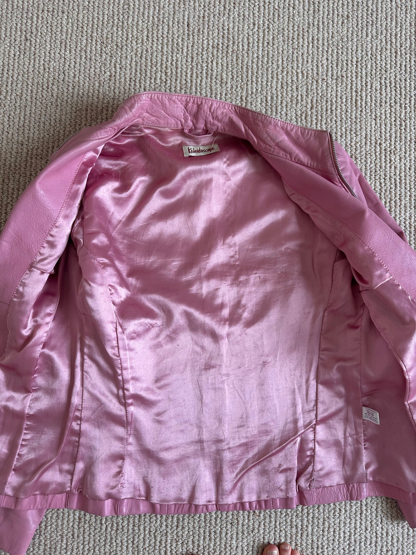 Vintage pink leather jacket