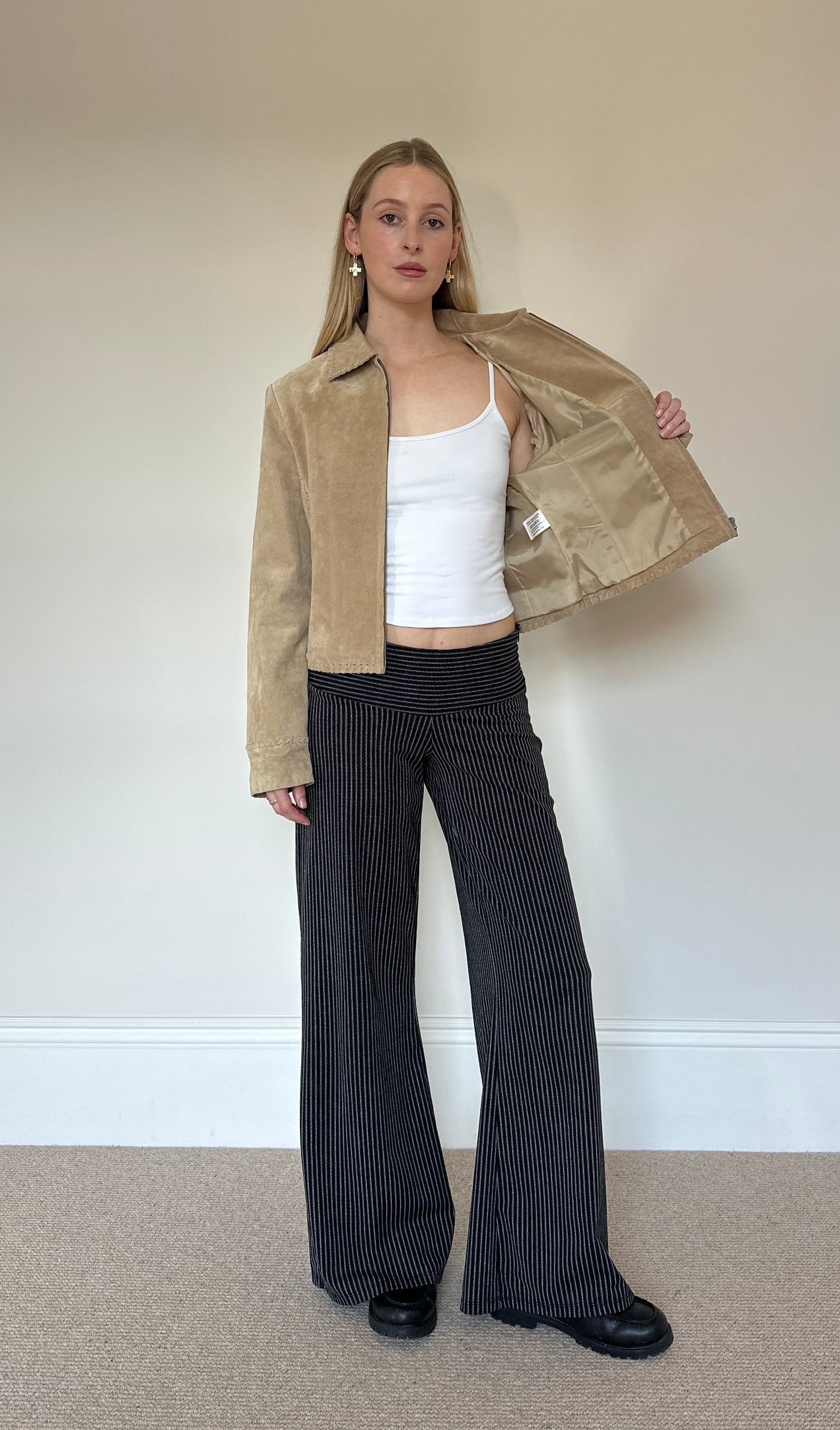 Vintage camel suede jacket
