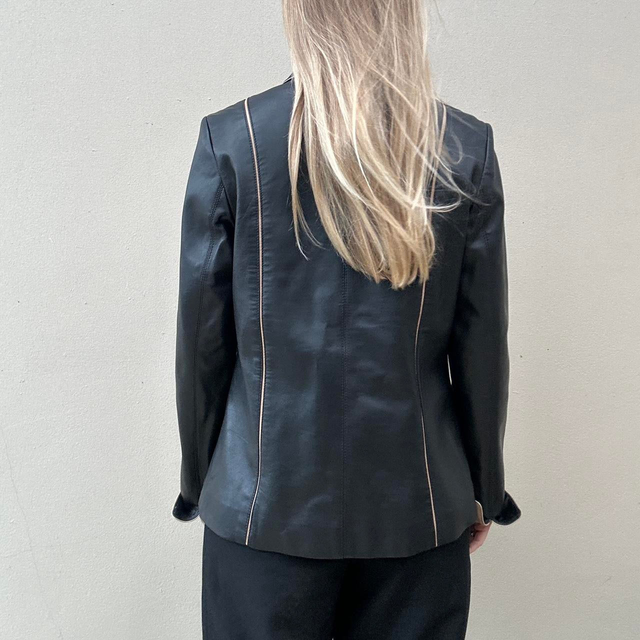 Vintage 90s black leather jacket