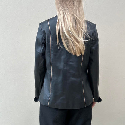Vintage 90s black leather jacket