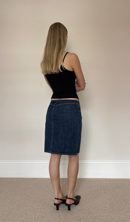 Vintage 90s Diesel Denim Midi Skirt