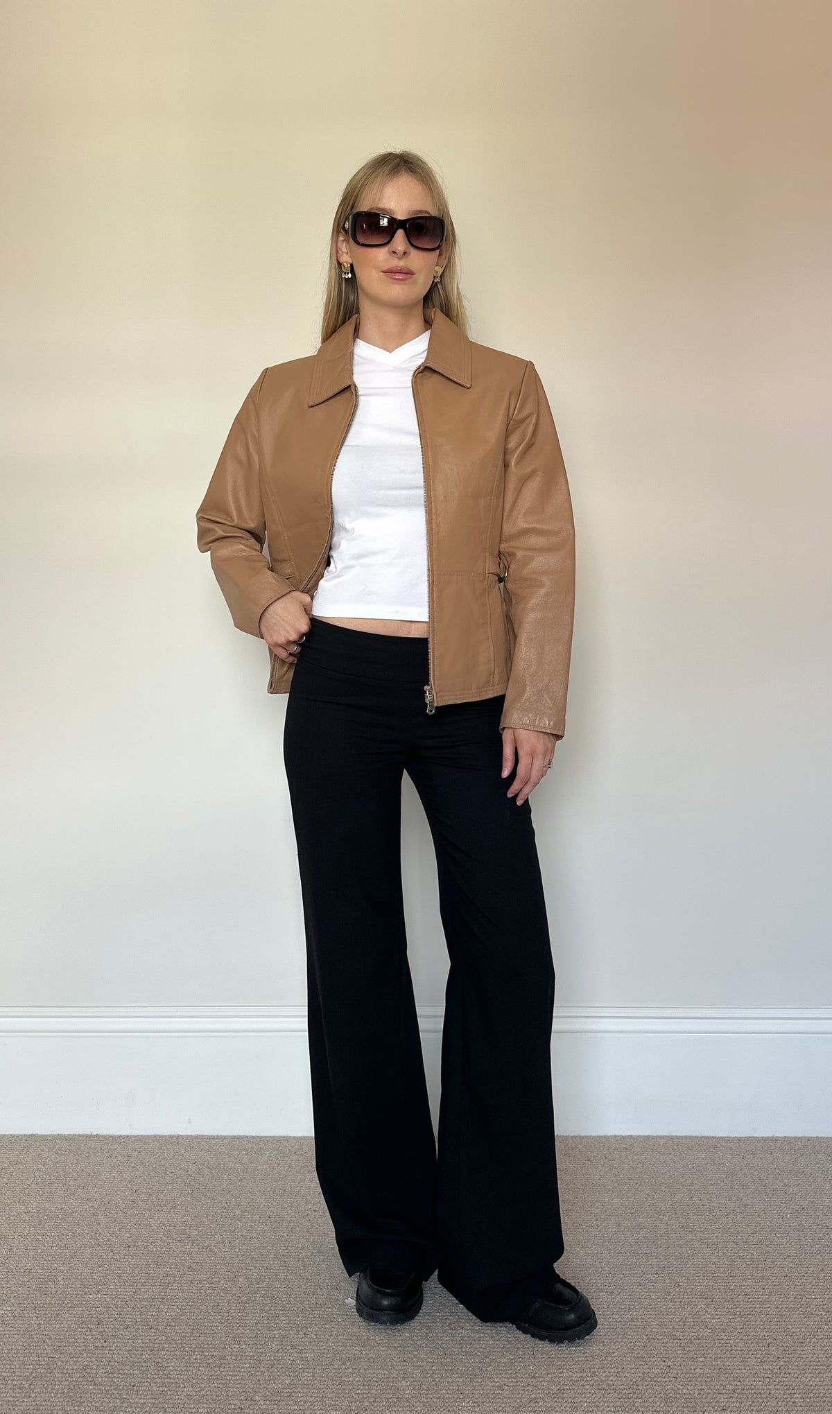 Vintage tan leather jacket