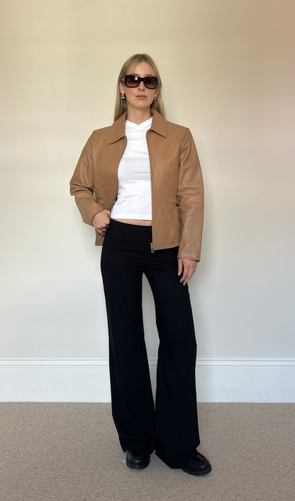 Vintage tan leather jacket