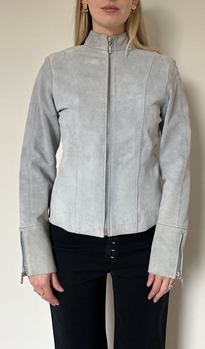 Vintage Blue Suede Jacket
