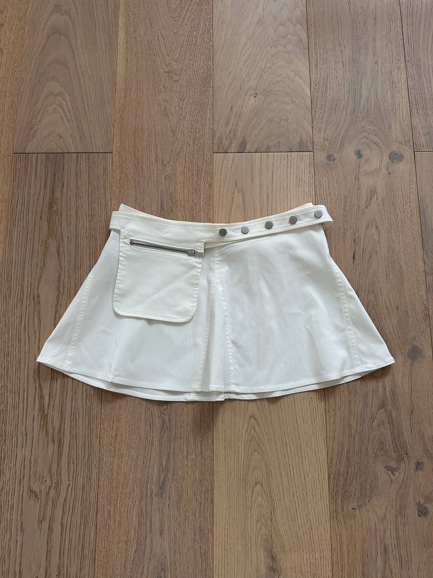 SALE mango white belted skirt